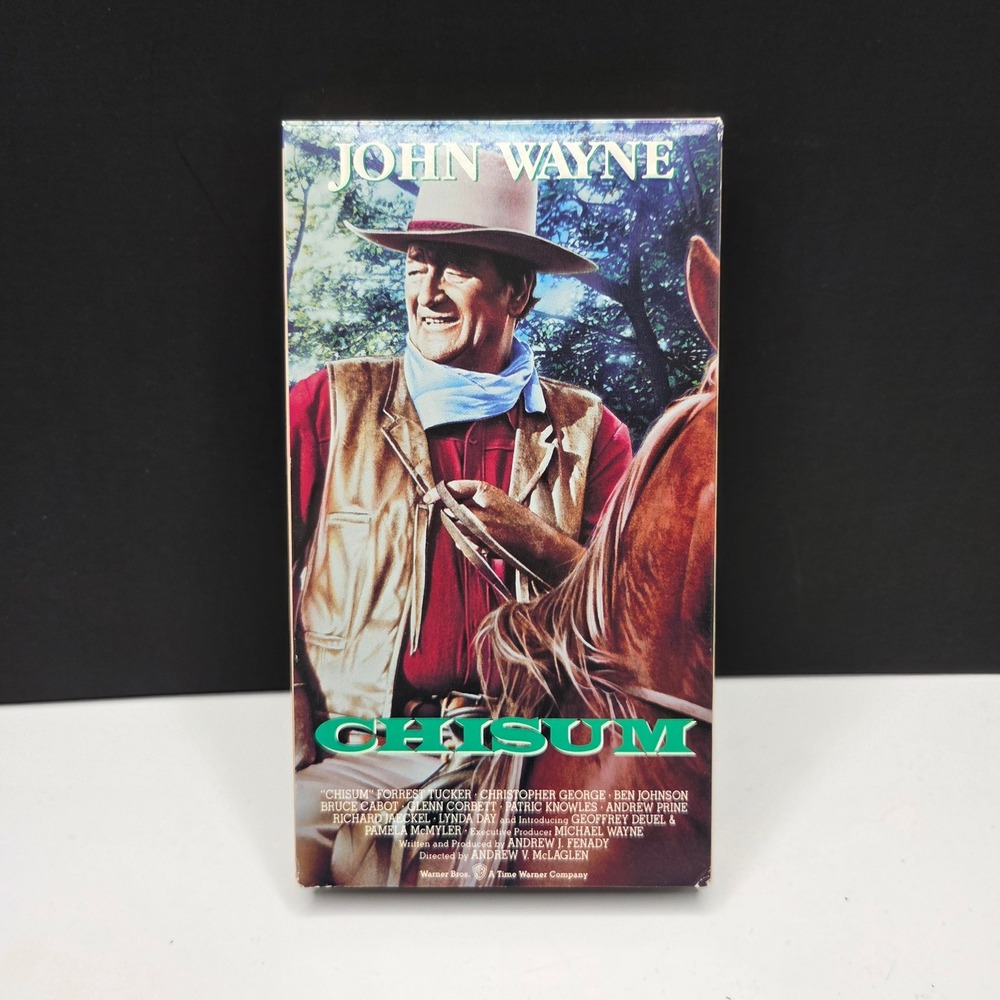 John Wayne Chisum VHS Movie Western 1970 Warner Home Video VTG The Duke G Rated